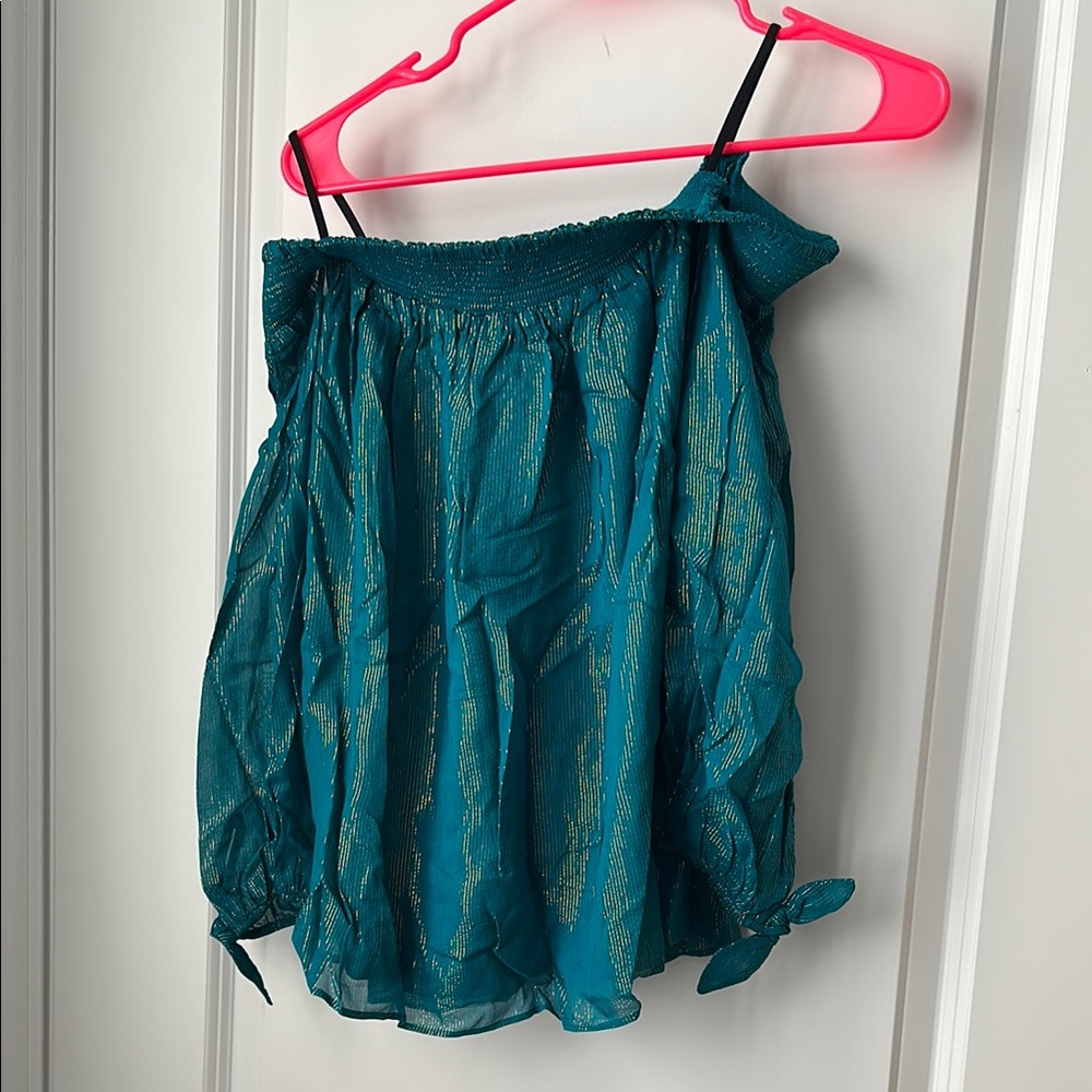 Teal Off-Shoulder Women's Top